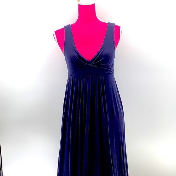 J. Crew Navy Knit Maxi Sundress - Picture 1 of 8